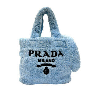 Prada Pile Shoulder Bag Blue Black